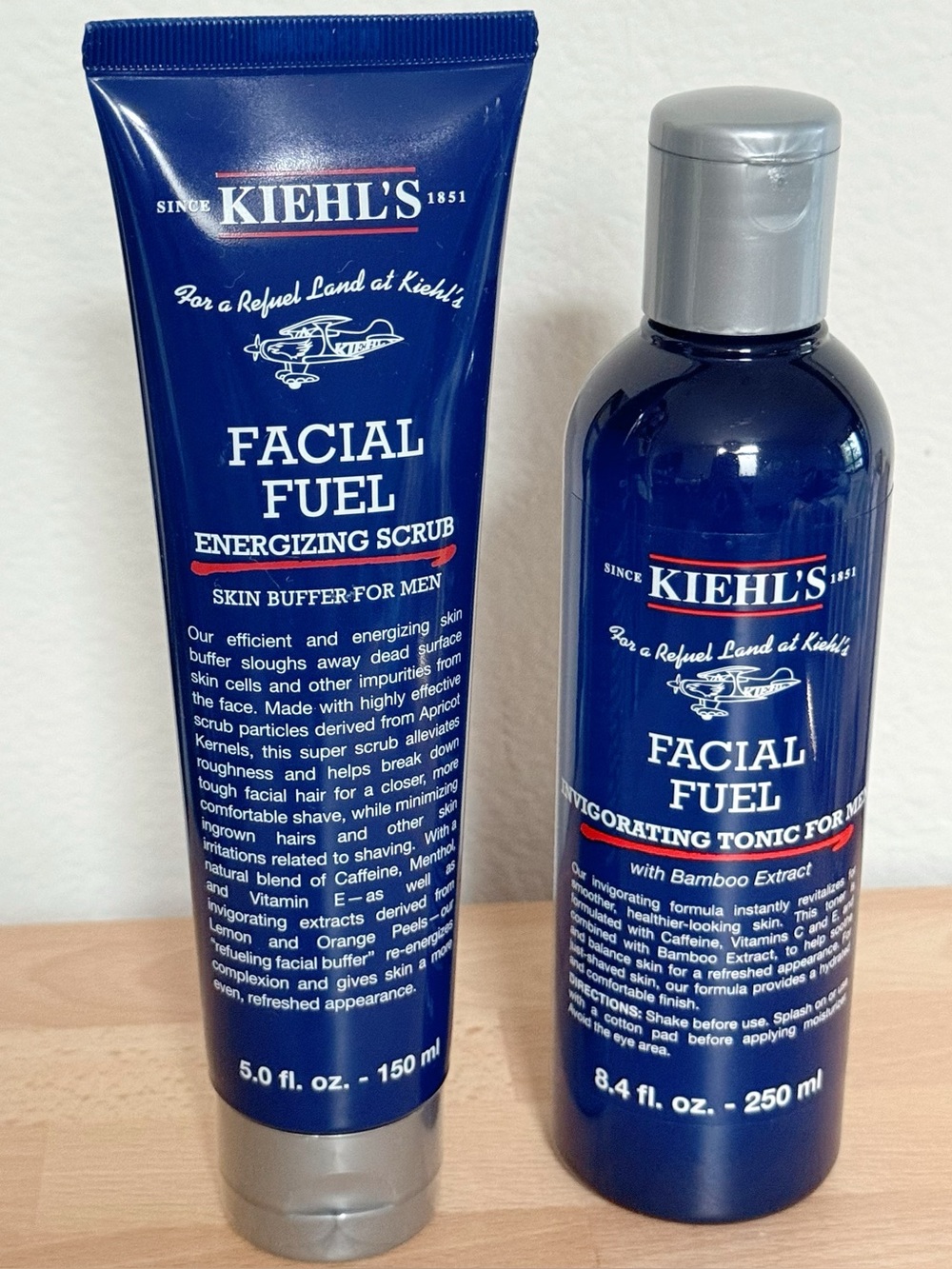 Kiehl's Men's Skincare set - Facial Scrub & toner